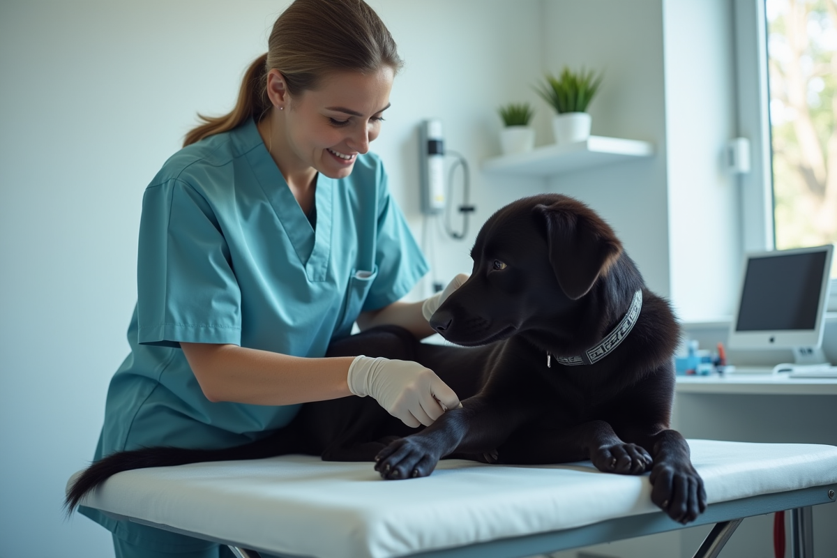 chien  immobilisation