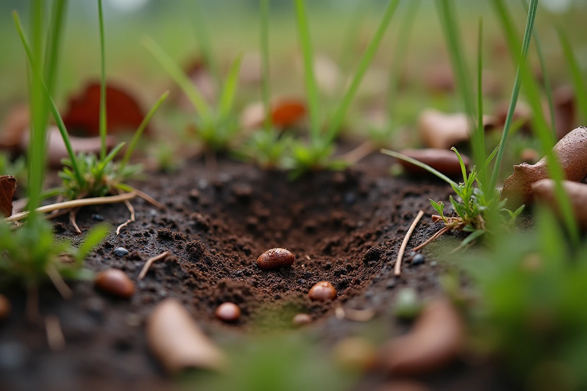 Gros plan sur des déjections de renard dans l